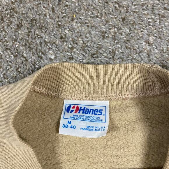 VTG Teddy Bear Sweatshirt Womens M Grandma Hanes Raglan Granny Brown 80s 90s - Picture 3 of 4